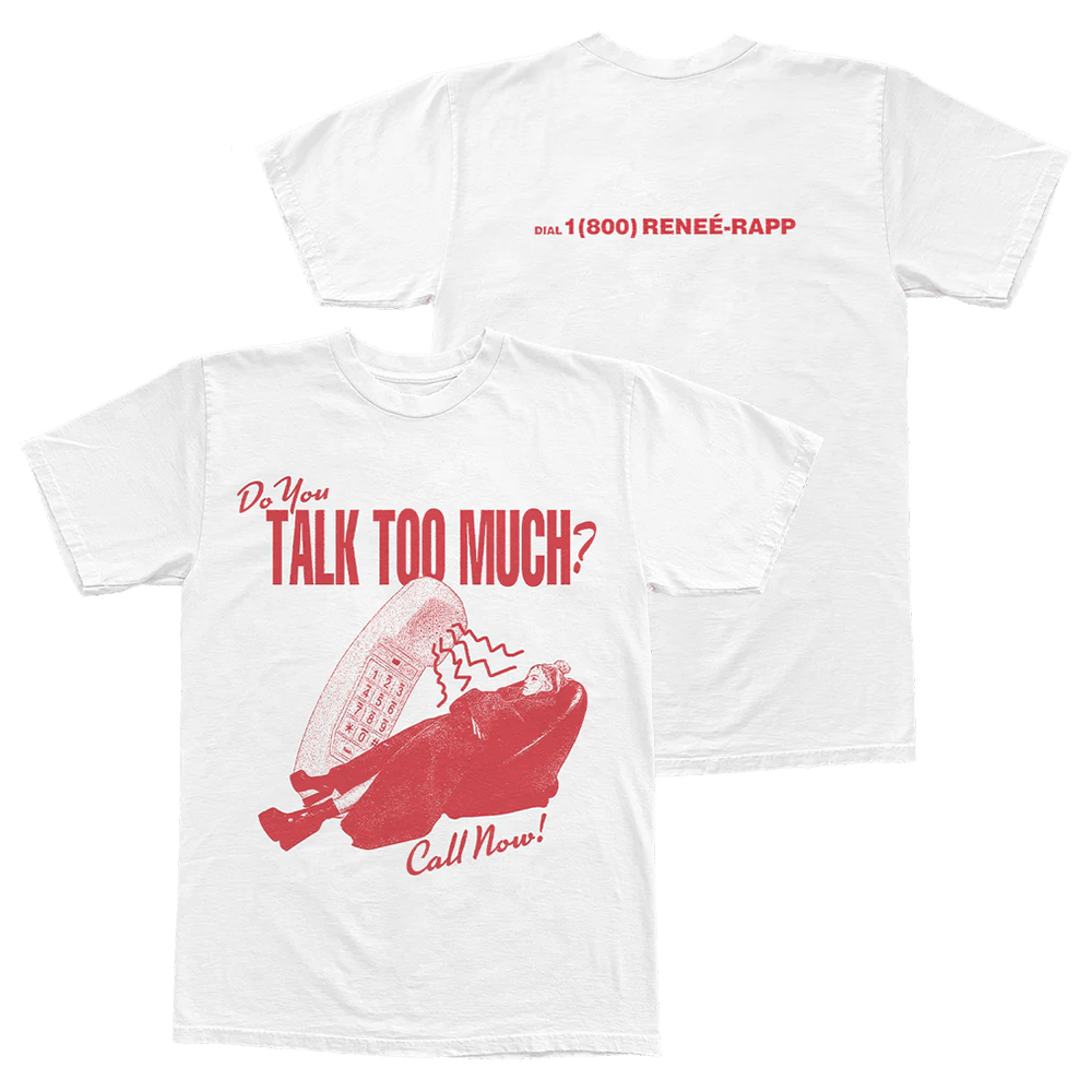 Renee Rapp Tour Merch Dial T-Shirt Do You Talk Too Much Call Now Concert Fan Clothing