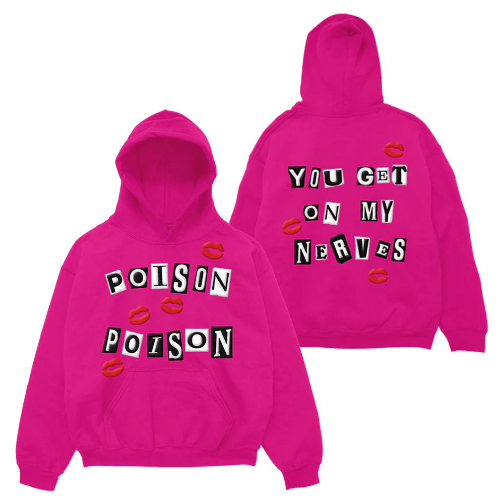 Renee Rapp Tour Merch Pink Poison Poison Hoodie You Get On My Nerves Concert Fan Gifts