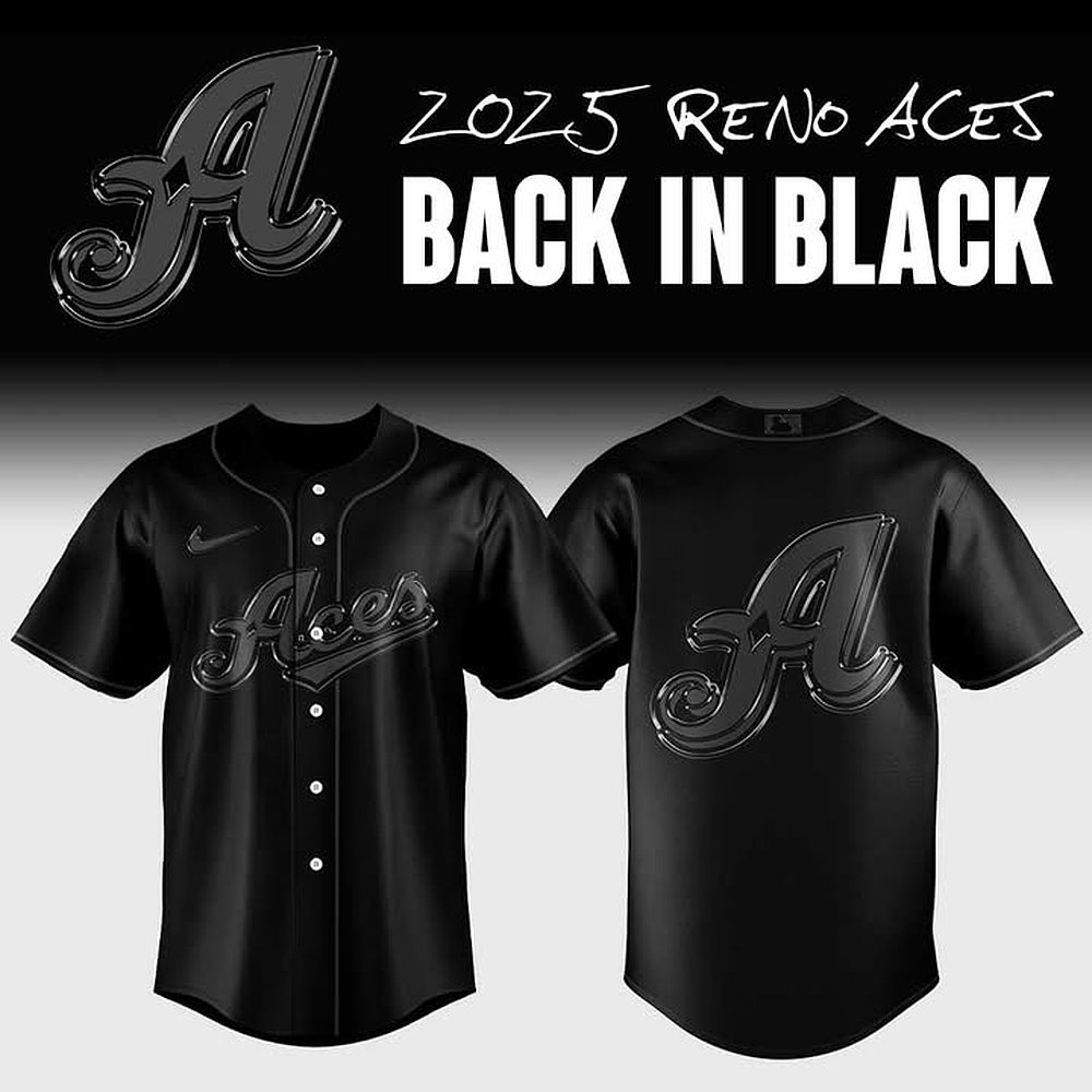 Reno Aces Back In Black Jersey Gift Ideas For Baseball Fans