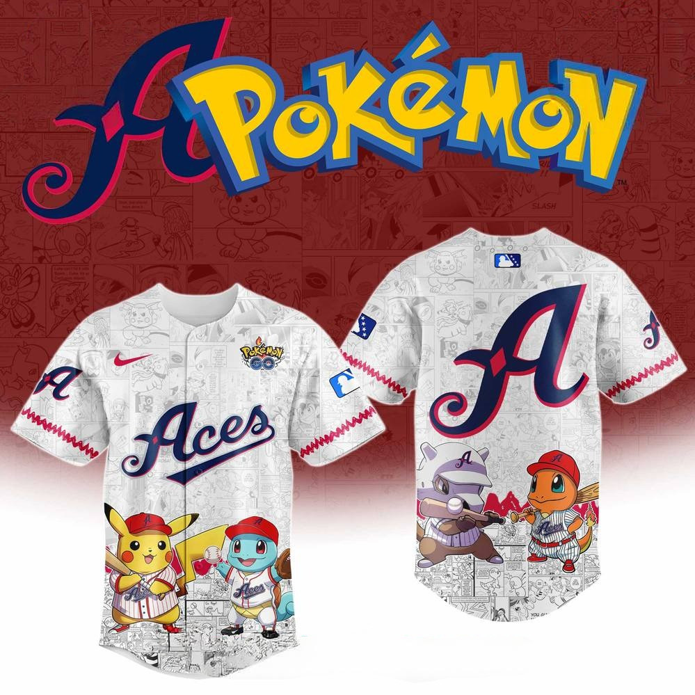 Reno Aces x Pokemon Go Special Baseball Jersey Baseball Enthusiast Gifts