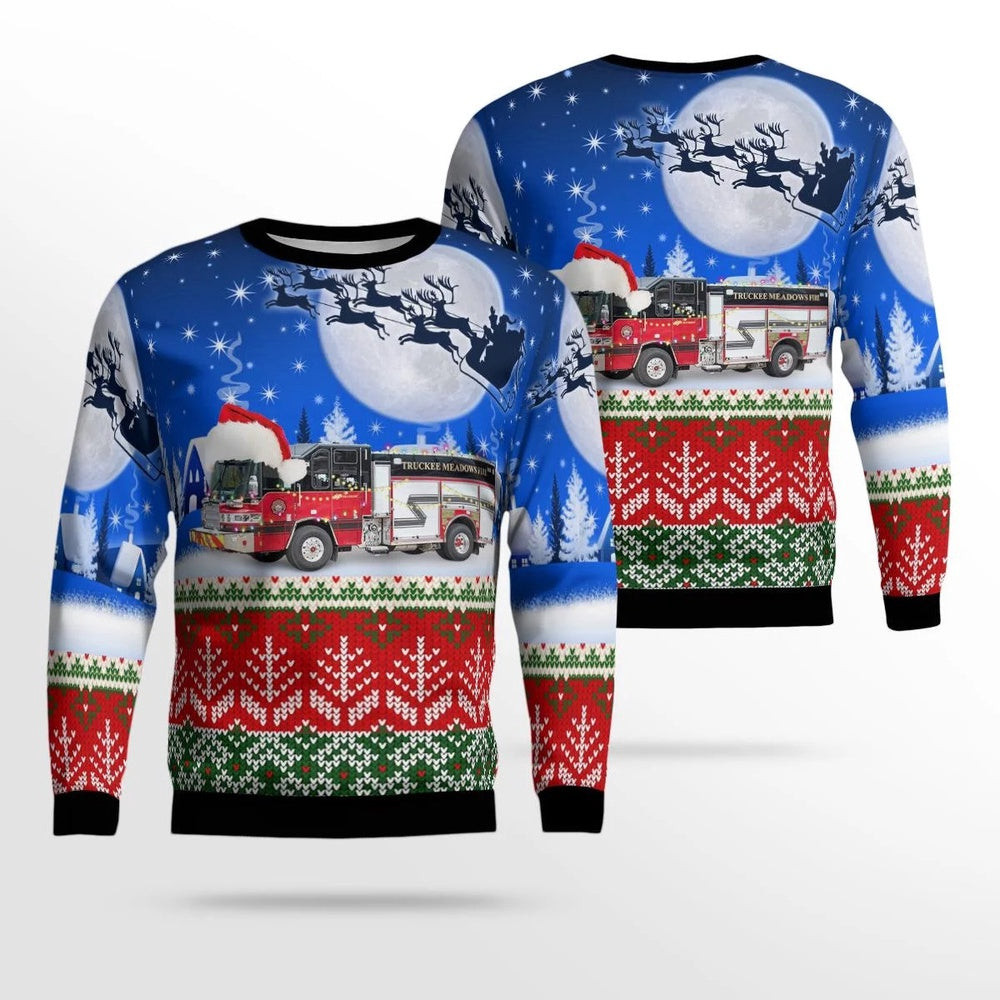 Reno Nevada Truckee Meadows Fire Protection District AOP Ugly Sweater Unisex Christmas Gift