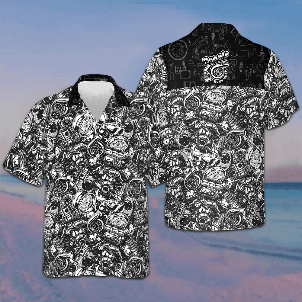 Repair Even Dead Hawaiian Shirt Summer Button Up Shirts Mens Gifts For Cousin