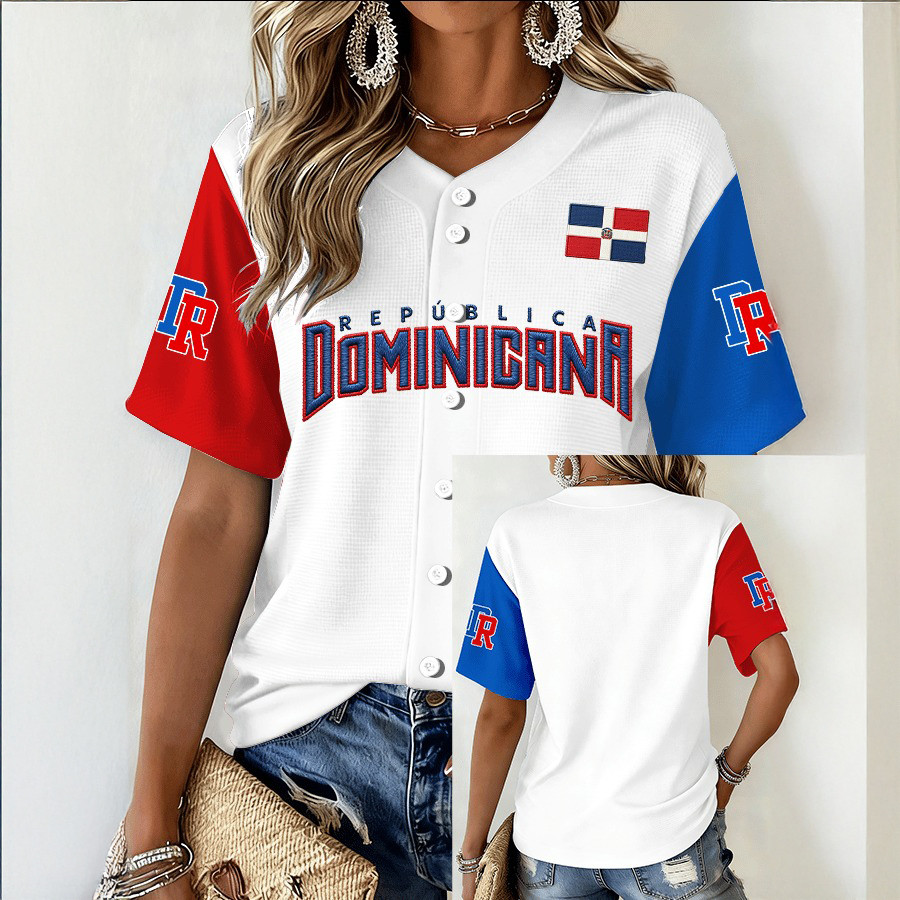 Republica Dominicana Baseball Jersey Dominican National Team Clothing Line Fan Gear