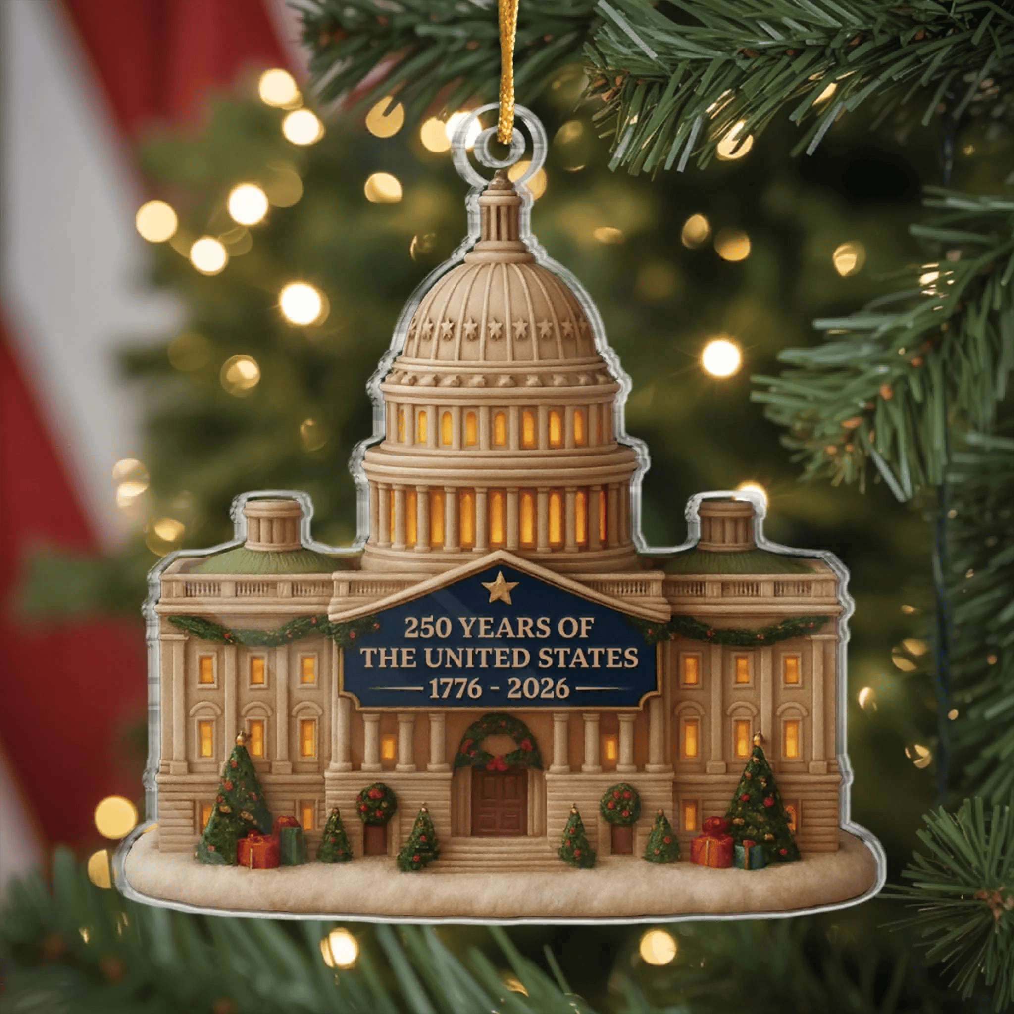 Republican State Acrylic Ornament Christmas Gifts For Conservative Supporters
