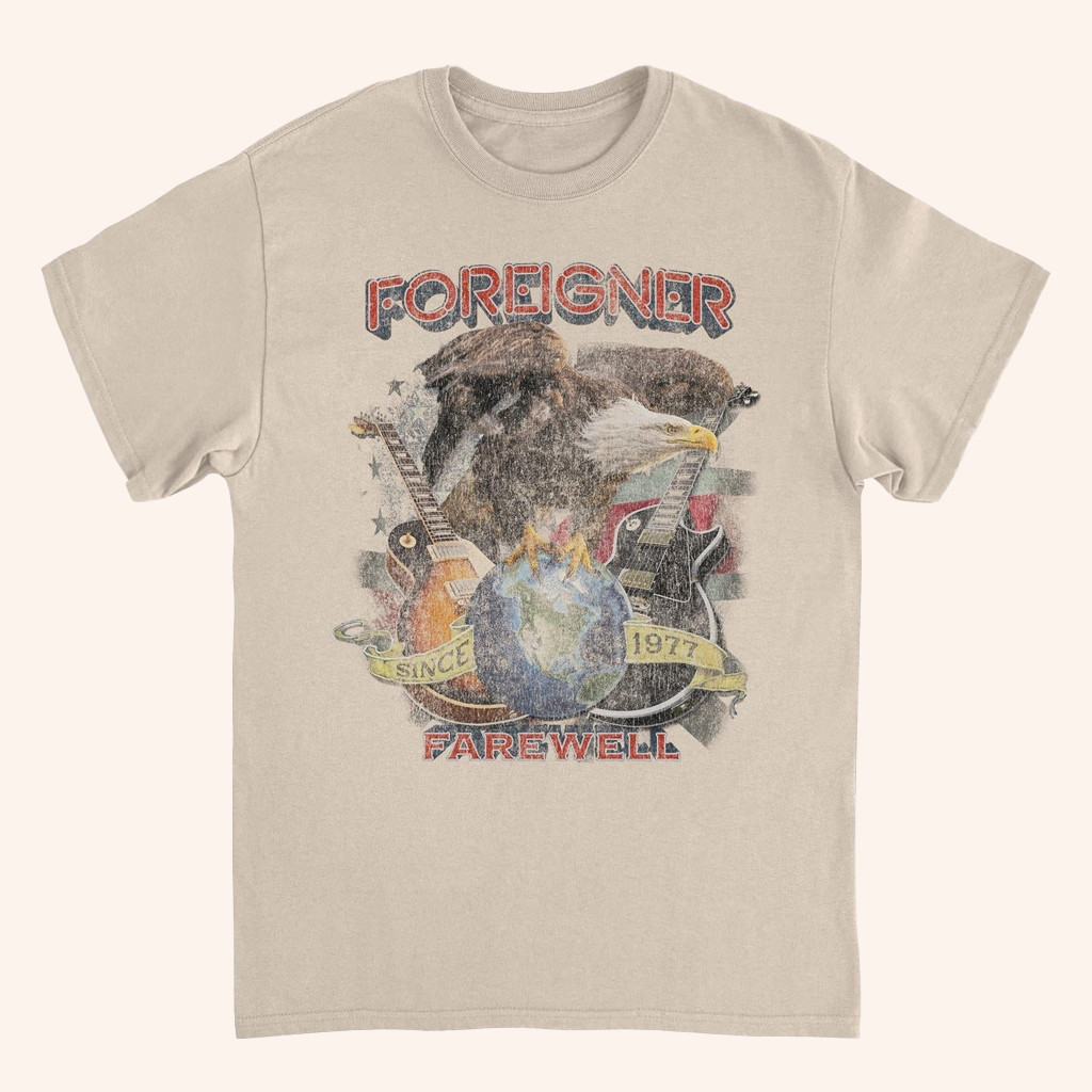 Rerun The 80S Merch Eagle Foreigner Farewell T-Shirt Gifts For Dad