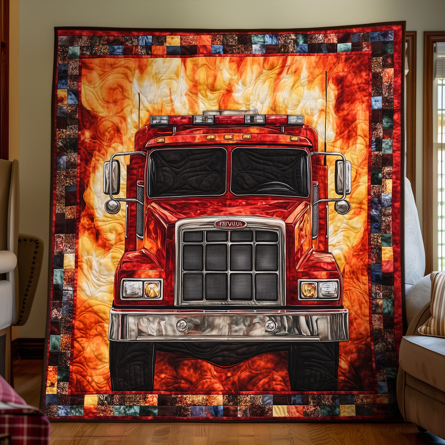 Resilient Spirit Quilted Blanket Firefighter Gifts For Him
