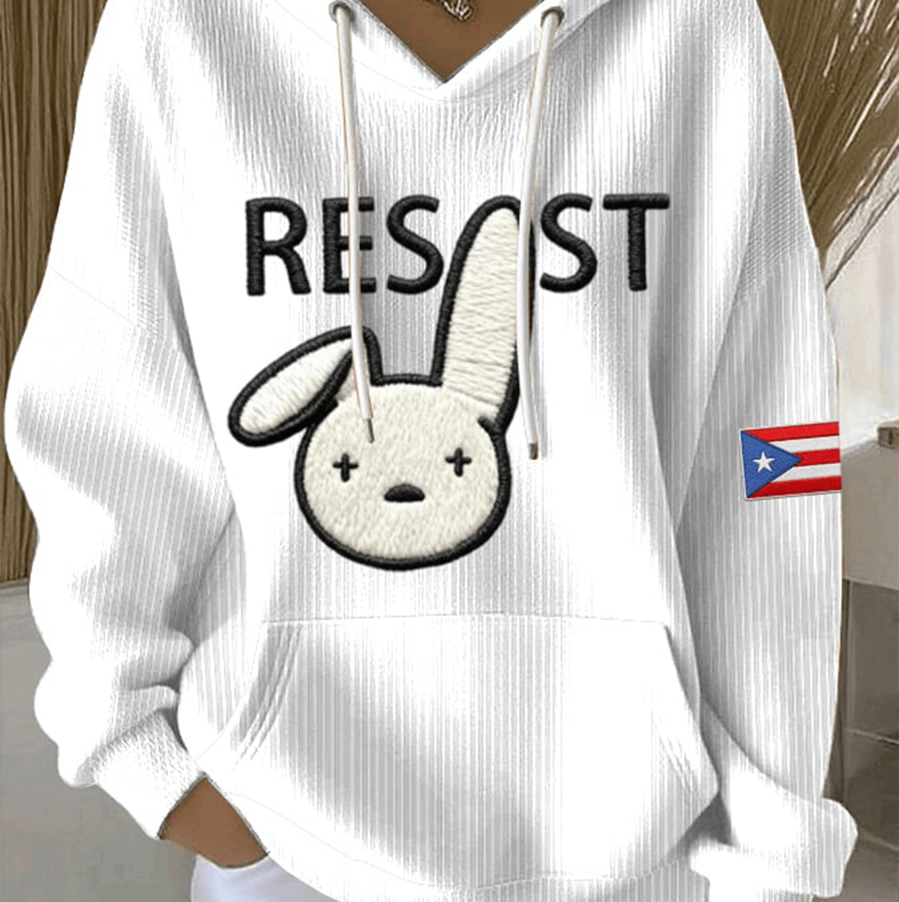 Resist Bad Bunny Hoodie Puerto Rico Bad Bunny Apparel Gift For Girlfriend