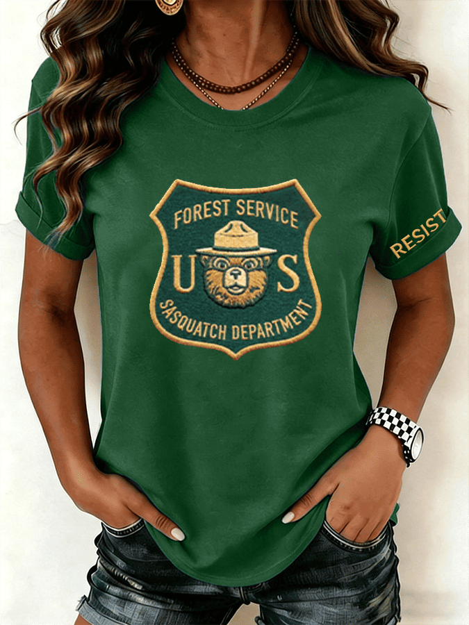 Resist Bigfoot Forest Service Shirt Fameery Merch Gift For Nature Enthusiasts