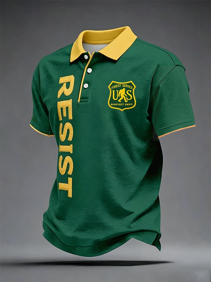 Resist Bigfoot US Forest Service Polo Shirt Rebuilding The USFS Merch Gift For Bigfoot Hunters