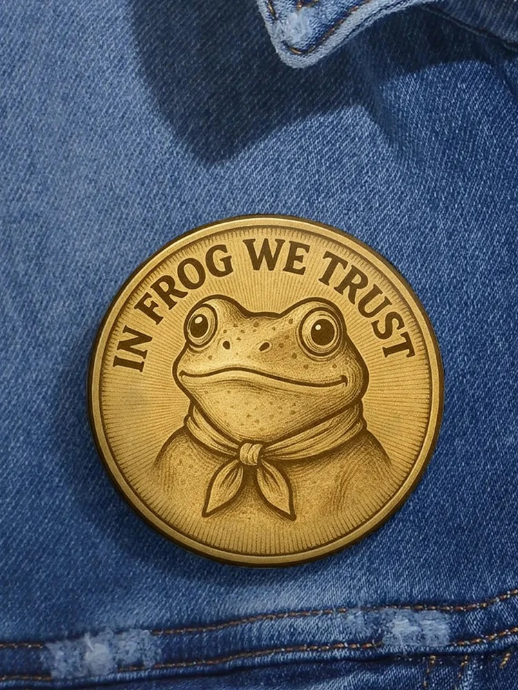 Resist Frog Button Pin In Frog We Trust Anti Fascist Merch Gifts For Democrats Supporters