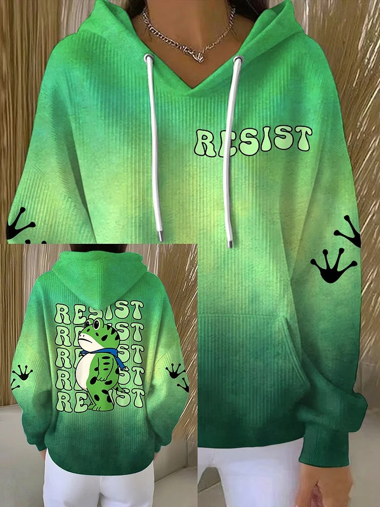 Resist Frog Hoodie Portland Frog Protest Anti ICE Anti Fascist Merch Gifts For Democrats