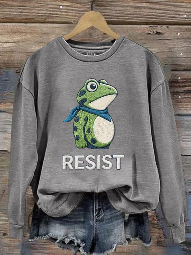 Resist Frog Sweatshirt Abolish ICE Portland Frog Resist Apparel Gifts For Her