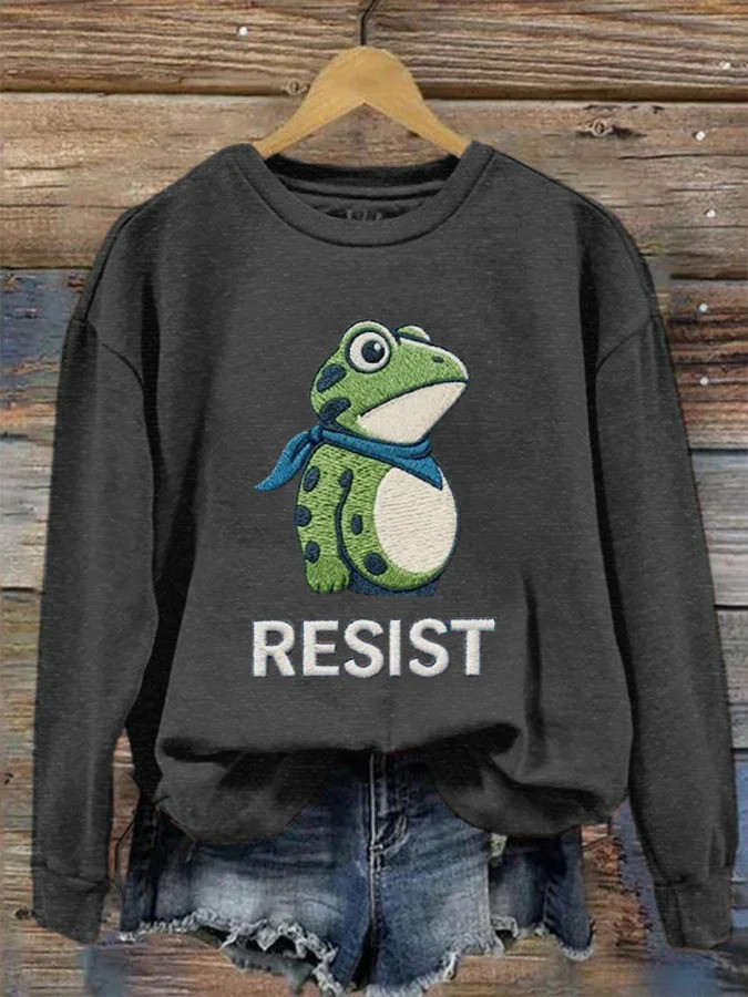 Resist Frog Sweatshirt Anti ICE Protest Portland Frog Resist Merch Gifts