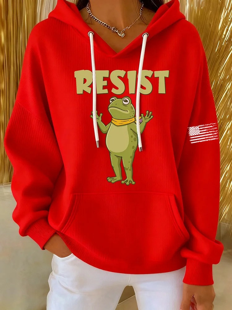 Resist Frog Sweatshirt Portland Frog Protest Anti Fascist Merch Gifts For Liberal Friend