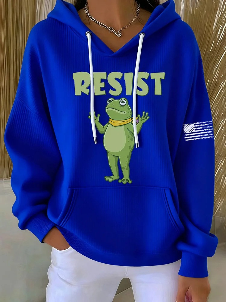 Resist Frog Sweatshirt Portland Frog Protest Anti ICE Merch Democrats Gifts For Her