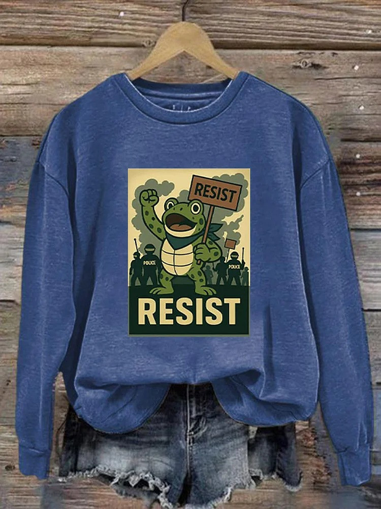 Resist Frog Sweatshirt Portland Frog Protest No Kings Merch Gifts For Friends