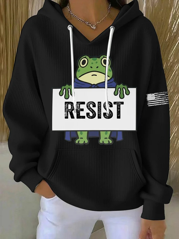 Resist Frog Sweatshirt Portland Frog Resist Anti Fascist No Kings Protest Merch