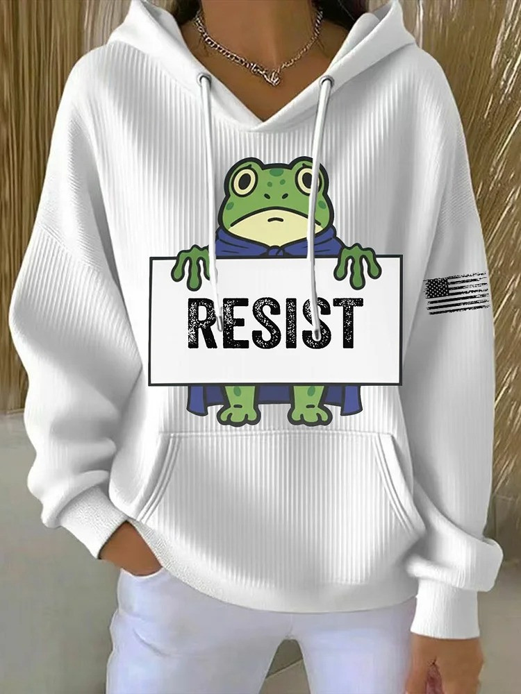 Resist Frog Sweatshirt Portland Frog Resist Anti Fascist Protest No Kings Merch Gifts