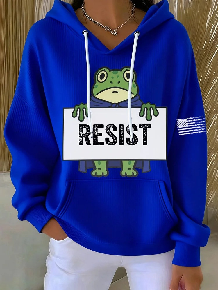 Resist Frog Sweatshirt Portland Frog Resist Antifa No Kings Protest Clothing Gifts