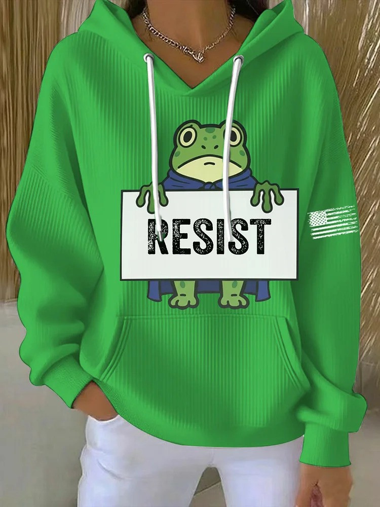 Resist Frog Sweatshirt Portland Frog Resist No Kings Protest Clothing For Her