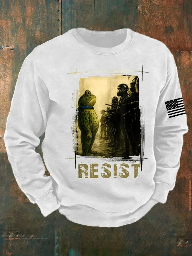 Resist Frog Sweatshirt Portland Frog Resist No Kings Protest Merch Gifts For Men
