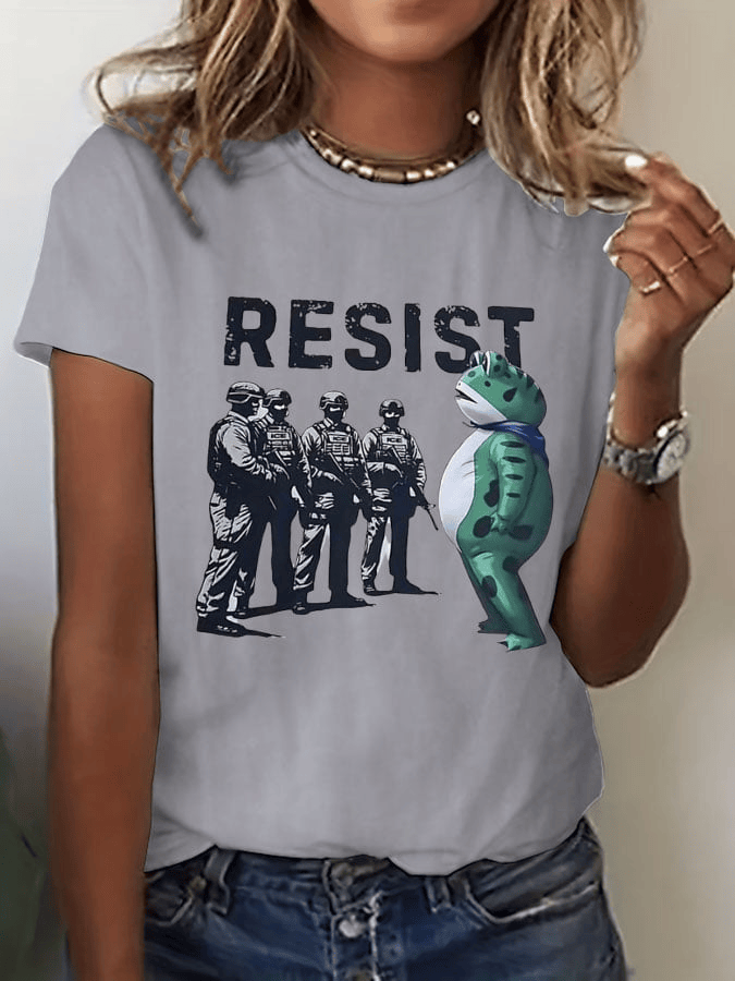 Resist Frog T-Shirt No Kings In America Shirt Anti Trump Shirt Gift for Her