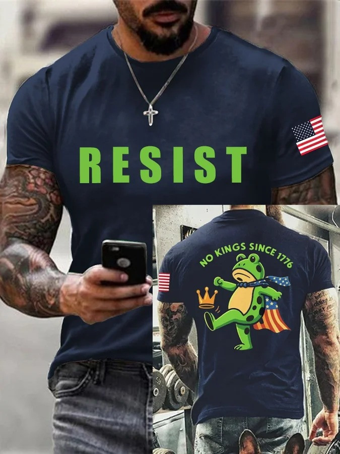 Resist Frog T-Shirt No Kings Since 1776 Portland Frog Merch Anti ICE Protest Apparel
