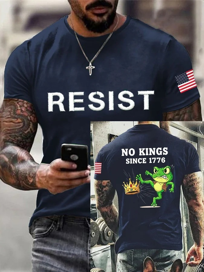Resist Frog T-Shirt No Kings Since 1776 Portland Frog Protest Anti ICE Apparel Gifts