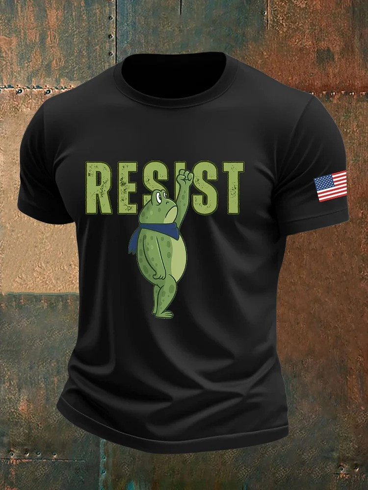 Resist Frog T-Shirt Portland Frog Protest Merch Democrats Gifts For Men