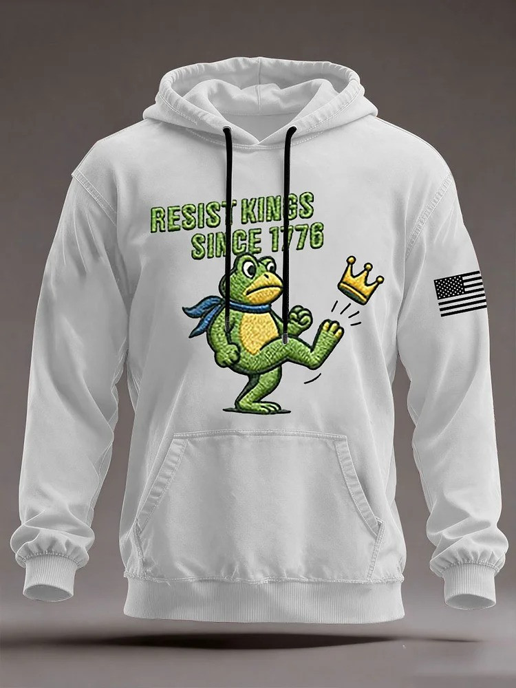 Resist Kings Since 1776 Hoodie Portland Frog Merch No Kings Protest Apparel Gifts
