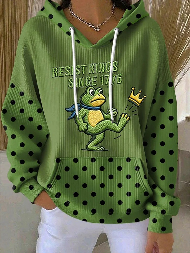 Resist Kings Since 1776 Hoodie Portland Frog Protest No Kings Merch Gifts