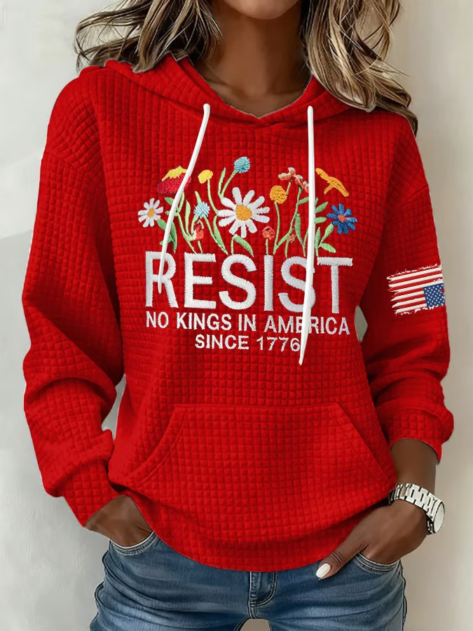 Resist No Kings In America Since 1776 Hoodie No Kings Protest 2026 Hooded Sweatshirt
