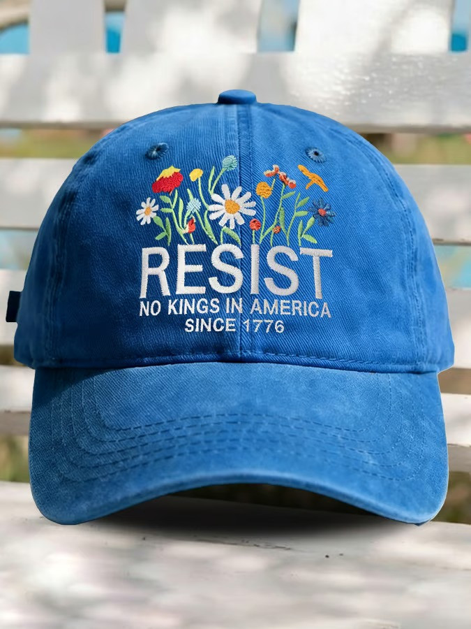 Resist No Kings In America Since 1776 Wildflower Baseball Cap Protest Hat Gift For Supporters