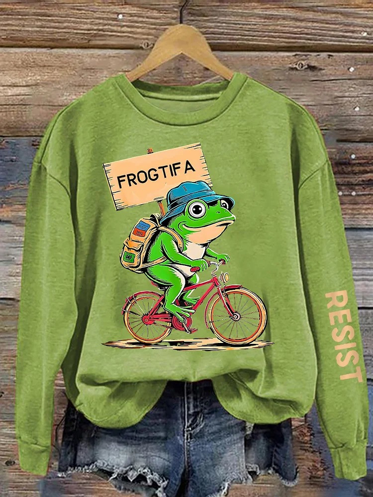 Resist Portland Frog Sweatshirt Frogtifa Frog ICE Protest Merch Gifts For Her