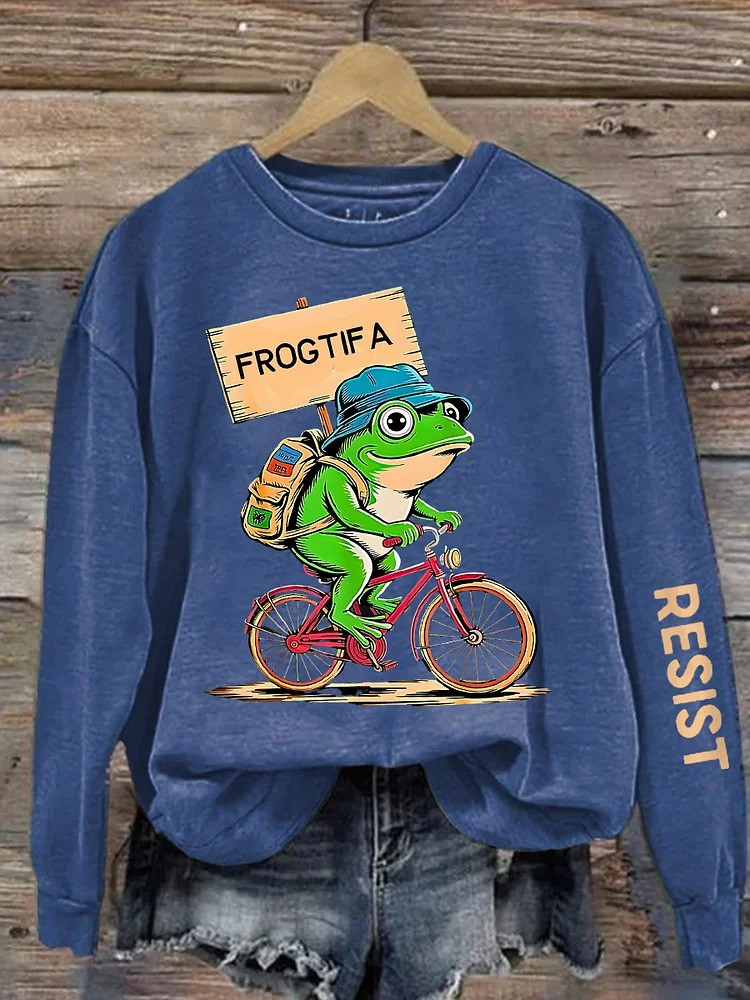 Resist Portland Frog Sweatshirt Frogtifa Frog ICE Protest Merch Gifts For Her