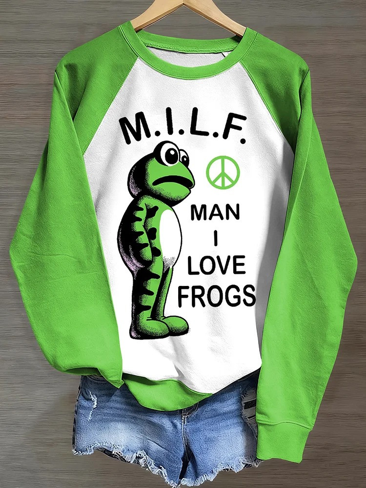 Resist Portland Frog Sweatshirt MILF Man I Love Frogs Anti Fascist Protest Merch Gifts