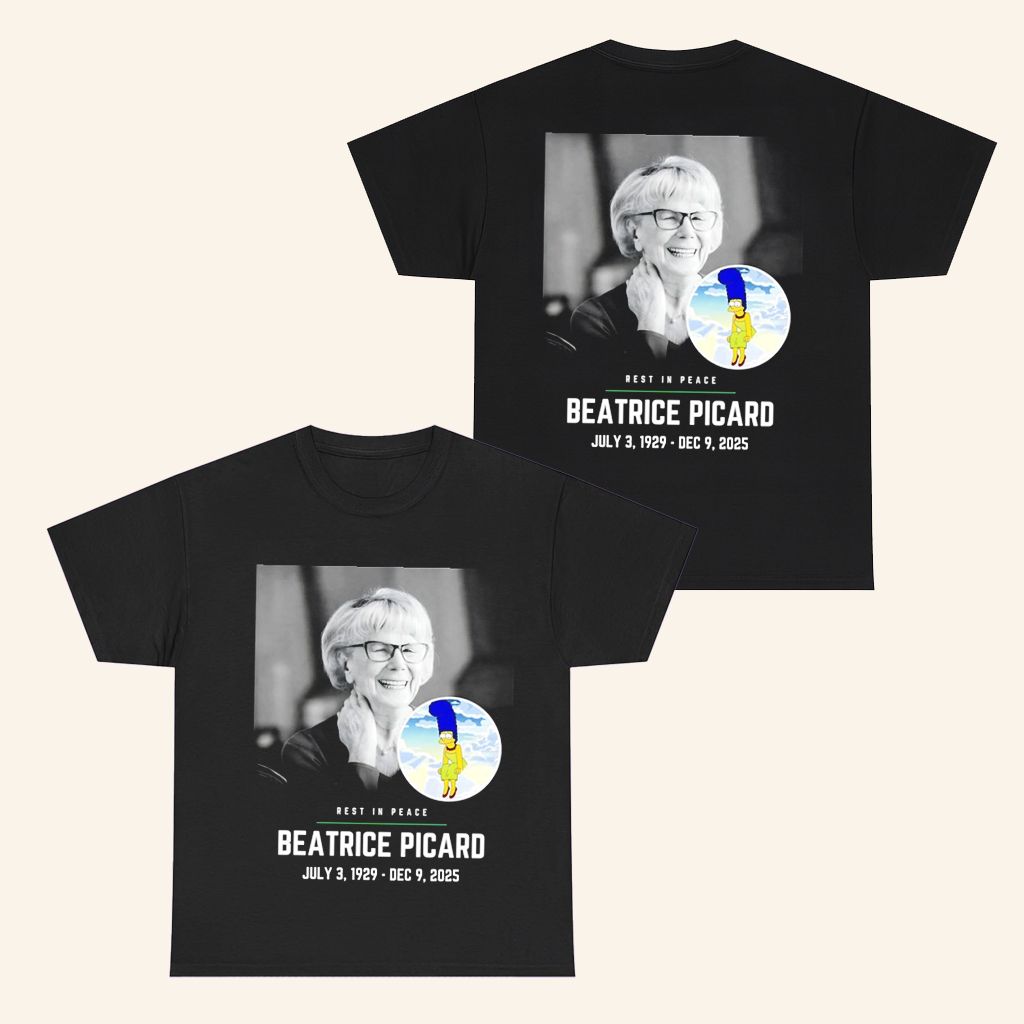 Rest In Peace Beatrice Picard 1929 2025 T-Shirt Remembrance Shirt Gifts For Fans Rest In Peace Beatrice Picard 1929 2025 T-Shirt Remembrance Shirt Gifts For Fans