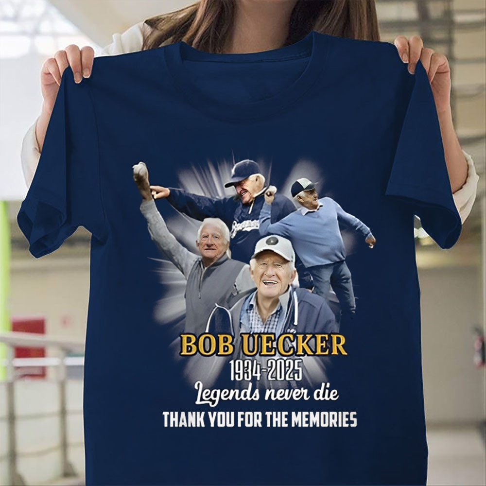 Rest In Peace Bob Uecker In Memory Shirt 1934 2025 Mr. Baseball Milwaukee Brewers Wall Of Honor