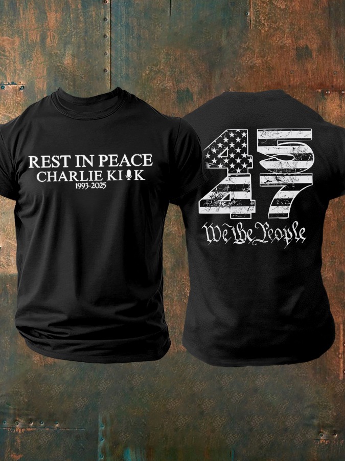 Rest In Peace Charlie Kirk 1993 2025 T-Shirt 45 27 We The People Trump Support Shirt Gifts Rest In Peace Charlie Kirk 1993 2025 T-Shirt 45 27 We The People Trump Support Shirt Gifts
