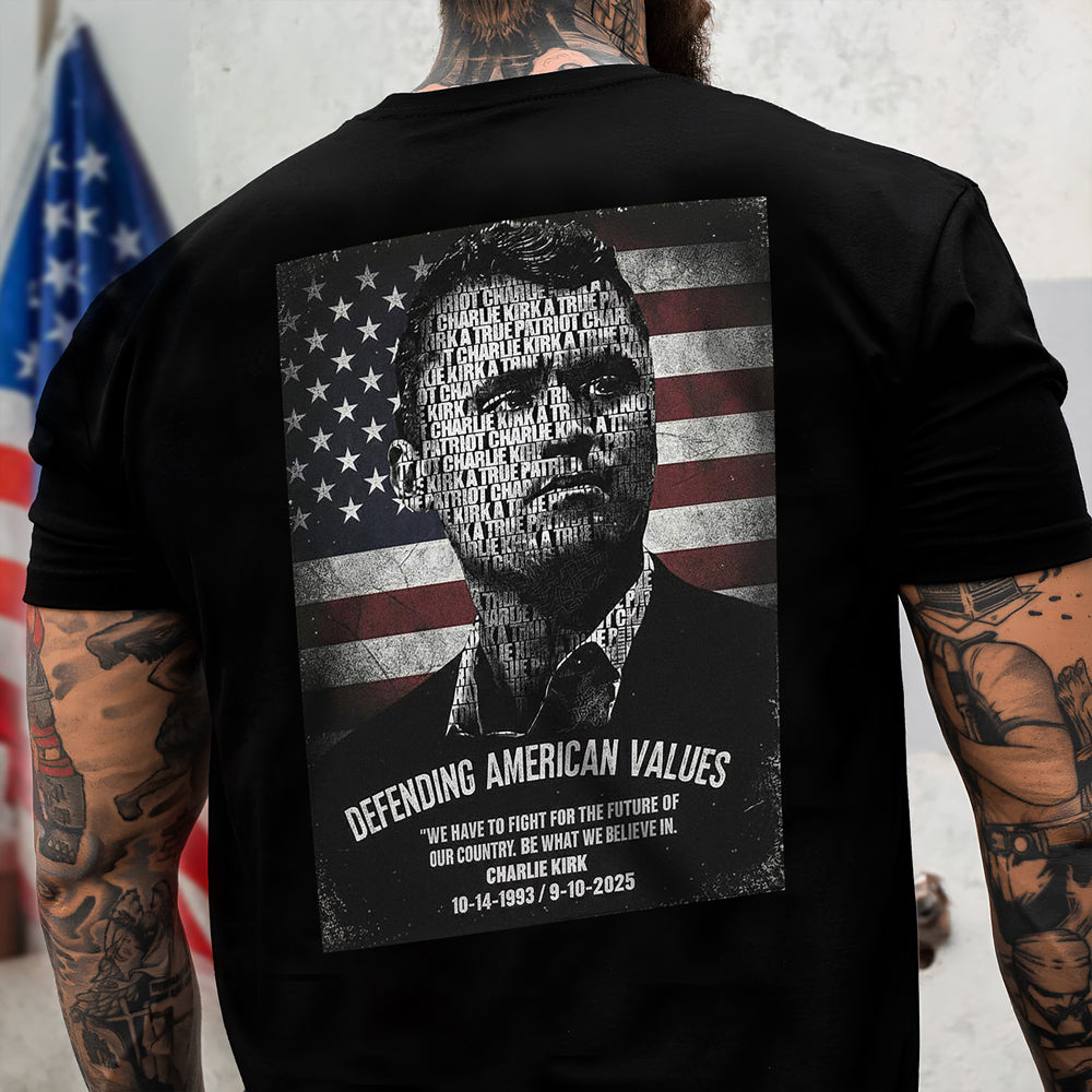 Rest In Peace Charlie Kirk A True Patriot Back Side Dark Shirt Gift for Free Speech Supporters