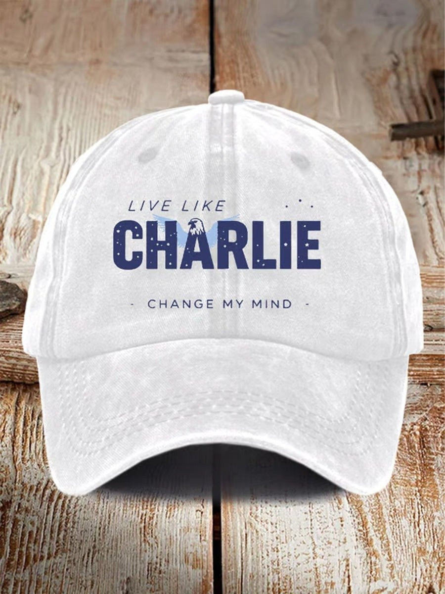 Rest In Peace Charlie Kirk Hat Live Like Charlie Change My Mind Memorial Tribute Merch