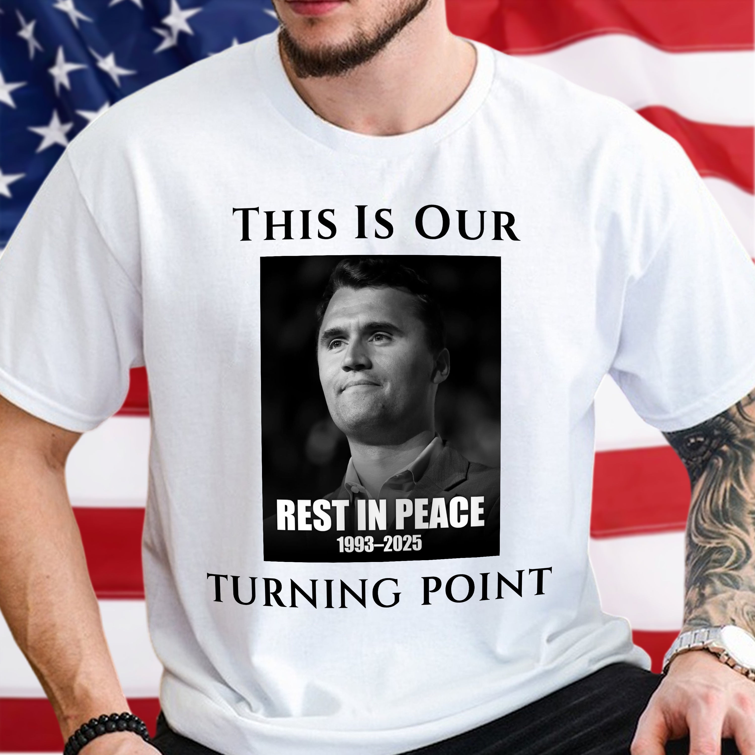 Rest In Peace Charlie Kirk' Tribute Bright Shirt Gift for Patriots