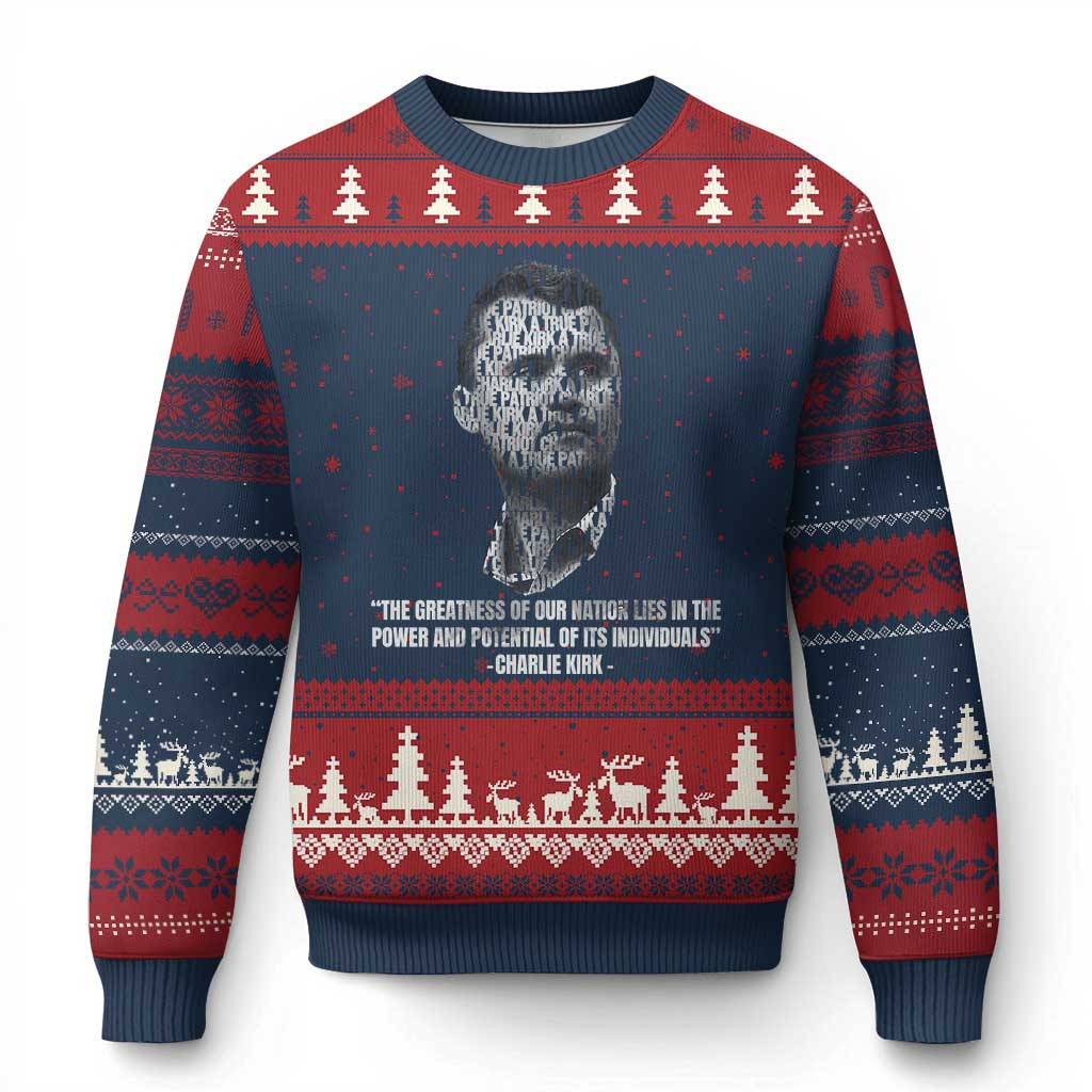 Rest In Peace Charlie Kirk Ugly Christmas Sweater Awesome Tribute Clothing Merch