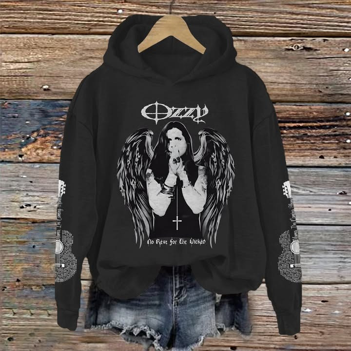 Rest In Peace RIP Ozzy Osbourne Hoodie Prince Of Darkness Rock Heavy Metal Fan Clothing