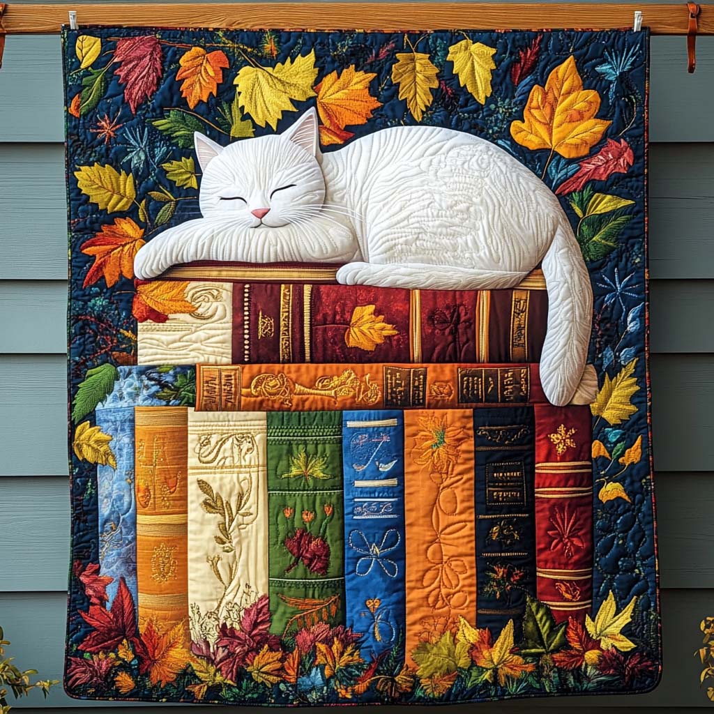 Restful Reader Quilted Blanket Presents For Cat Lovers