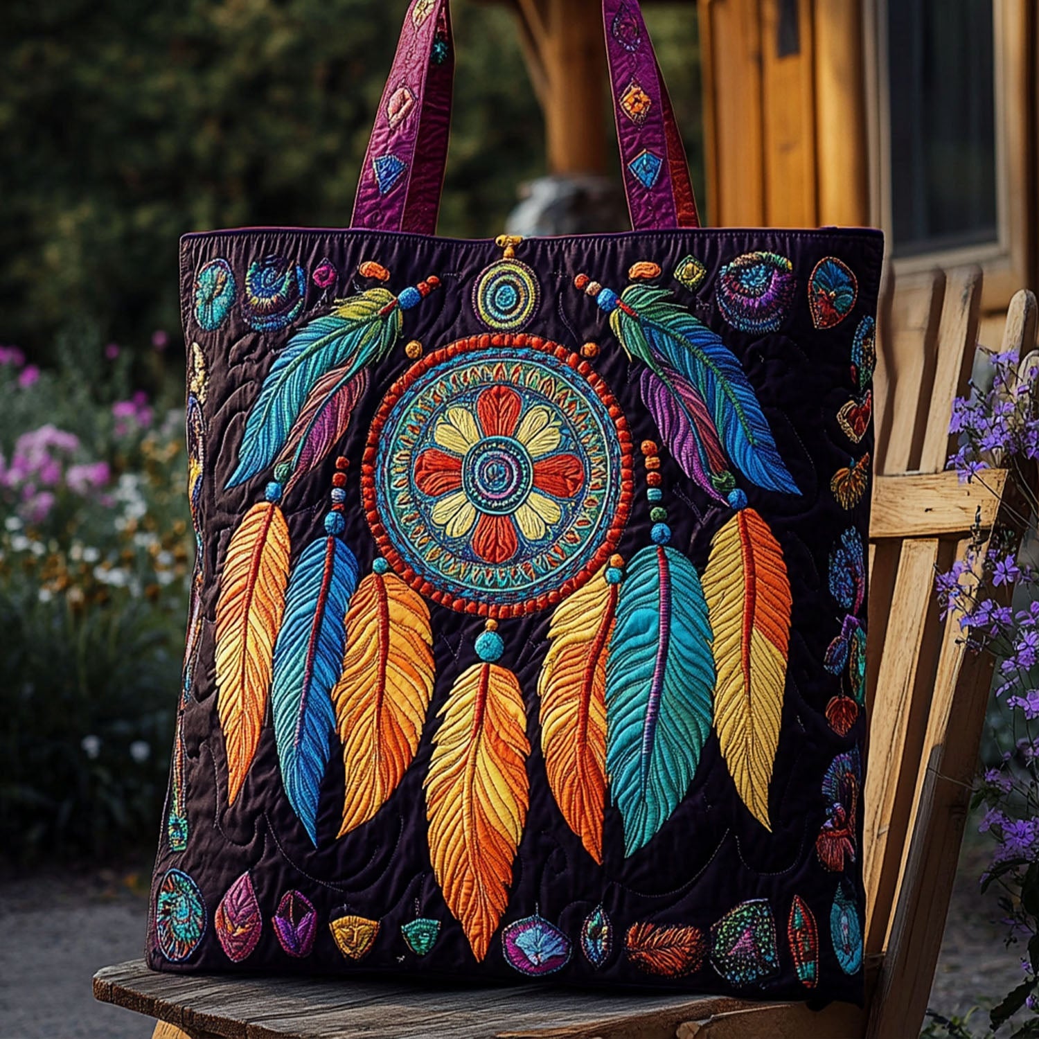 Restful Weave Quilted Tote Bag Native Gifts For Women