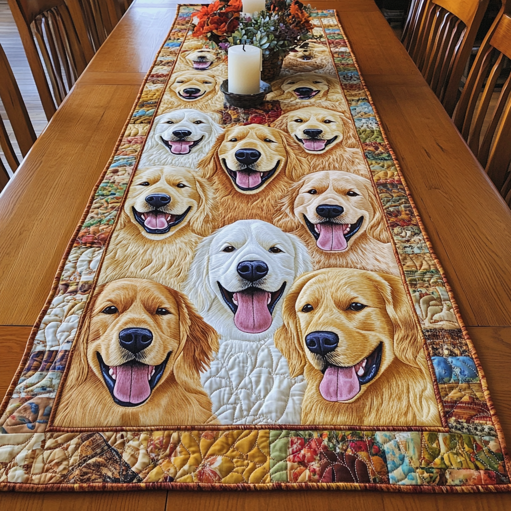 Retriever Lane Quilted Table Runner Dining Table Runner Best Gifts For Dad