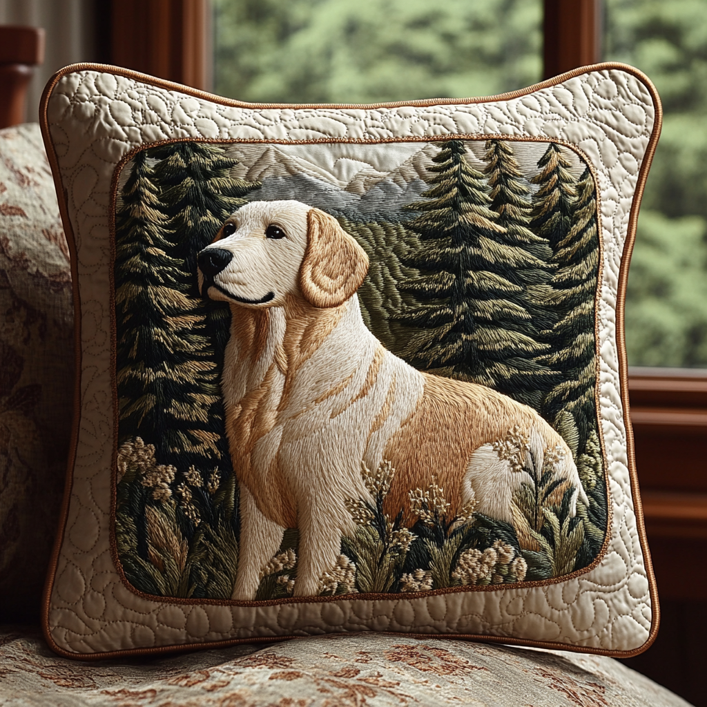 Retriever Love Quilted Pillow Case Best Cool Pillow Cases Golden Retriever Gifts For Owners