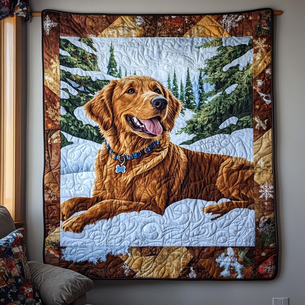 Retriever Sunrise Quilted Blanket Golden Retriever Owner Gifts