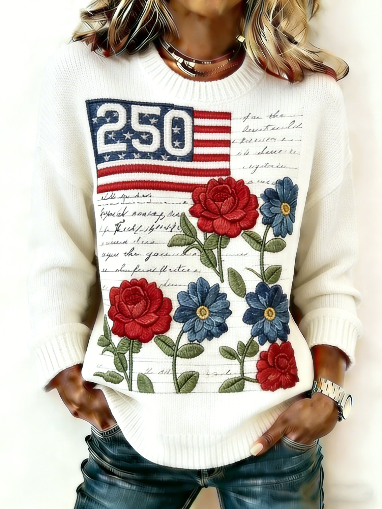 Retro 250th Anniversary Sweater Best 4Th Of July Apparel 1776 2026 Merch